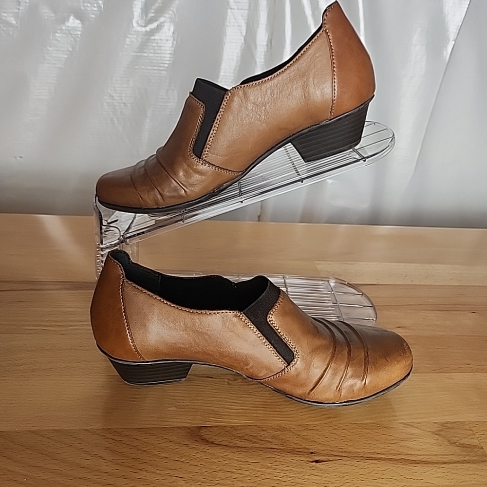 Remonte Dorndorf Slip-On Shoes Women US 6.5/EU 37 Brown Leather Academia Comfort